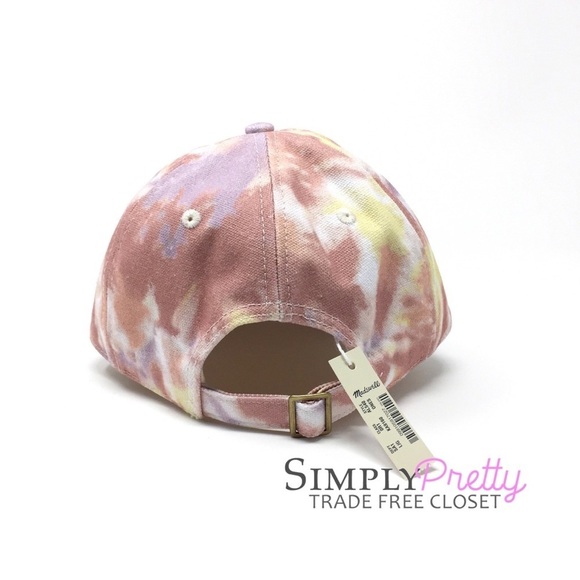 Madewell Pink Tie Dye Print Canvas Baseball Cap Hat - Picture 4 of 6